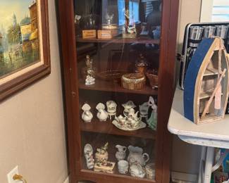 Collectibles, glassware, painting, curio