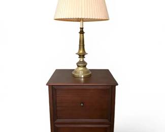 Bradstone Wooden 2Drawer Filing Cabinet Lamp