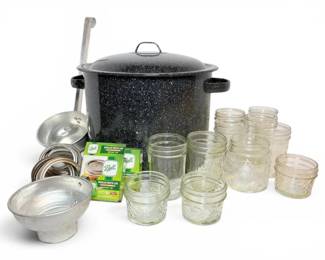 Canning Supplies With Ball Jars And Lids
