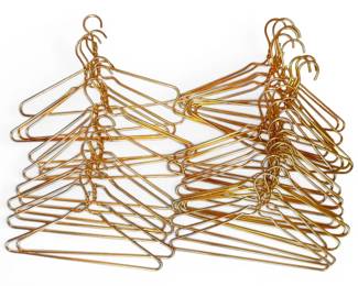 40 Gold Toned Metal Hangers