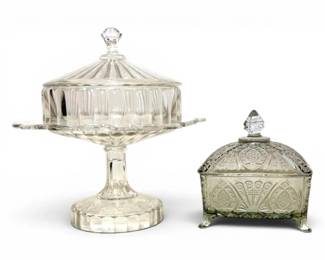 Decorative Glass Dishes W Lids