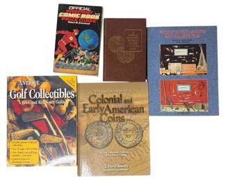 Collector Reference Book Lot – Coins, Comic Books, Golf & More
