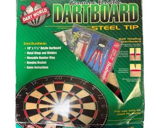 Professional Bristle Dartboard Set with Darts & Mounting Hardware