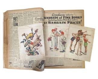Bound Volume of Original Newspapers, March 1–15, 1936 – Sports, Comics & World News