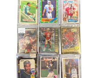 Sports Card Collection Featuring Jordan, Montana, Young, Sanders, Bonds, Aaron & O'Neal, Jordan.