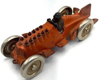 Hubley Cast Iron Mechanical Race Car w/ Working Reciprocating Engine