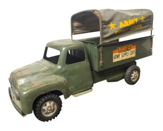 Vintage Marx Military Army Transport Truck – 15" Long – Complete