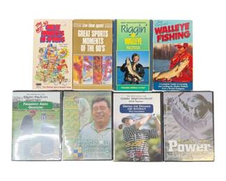 Vintage Golf & Sports Media Collection – Instructional DVDs and Audio Cassettes