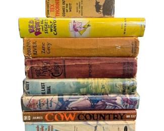 Collection of Vintage Western Books with Dust Jackets – Roy Rogers, Gene Autry, Annie Oakley & More