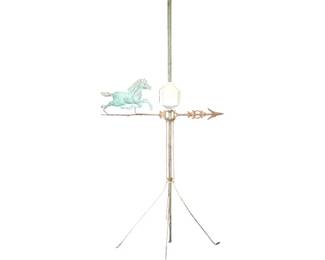Vintage Weather Vane, Lightning Rod & Antenna Assembly with Directional Arrow