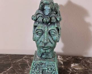 Zarebki Malachite Stone Bust, Mexico