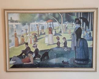 Framed Art Print of Georges Seurat Work