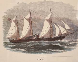 Framed Nautical Print of Ship Huron