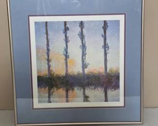 Framed Print of Monet's Poplars