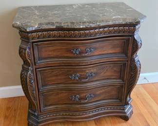 Wooden Chest with Marble Top