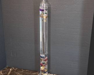 Glass Galileo Thermometer, 22-Inch Tall Design