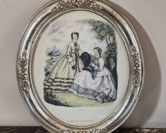 Framed La Mode Illustree Fashion Print