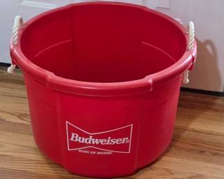 Budweiser Red Plastic Beverage Tub