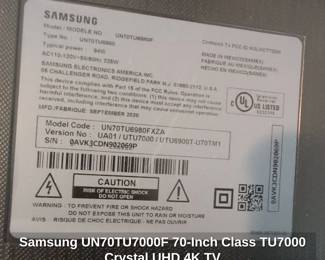 Samsung UNTUF Inch Class TU Crystal UHD K TV second image
