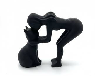 Abstract Figurine of a Woman and Dog
