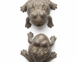Pair of Bronze Frogs