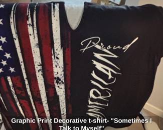 Graphic Print Decorative tshirt Sometimes I Talk to Myself second image