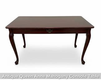 Antique Queen Anne Mahogany Console Table
