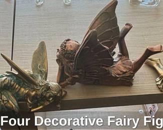 Set of Four Decorative Fairy Figurines