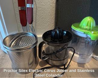 Proctor Silex Electric Citrus Juicer and Stainless Steel Colander