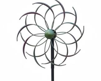 MultiColor Metal Flower Wind Spinner