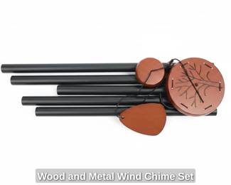 Wood and Metal Wind Chime Set