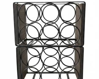 Stackable Metal Wine Rack with Mesh Sides