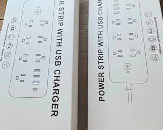 Power Strip with USB Charger and Multiple Socket Types