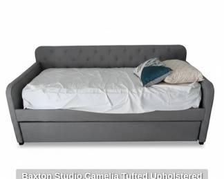 Baxton Studio Camelia Tufted Upholstered Daybed with Trundle