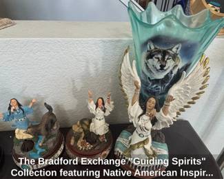 The Bradford Exchange Guiding Spirits Collection featuring Native American Inspired Figurines and Vase