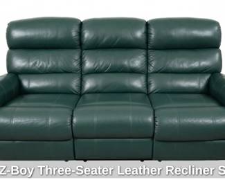LaZBoy ThreeSeater Leather Recliner Sofa