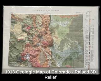 Geologic Map of Colorado  Raised D Relief