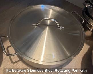 Farberware Stainless Steel Roasting Pan with Rack, Pot, and Nesting Bowls Set fifth image