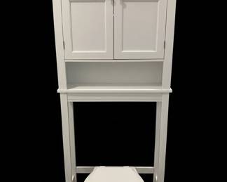 Spirich White OvertheToilet Storage Cabinet with Double Doors