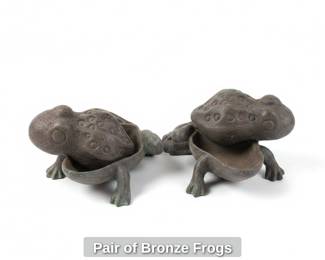 Pair of Bronze Frogs second image