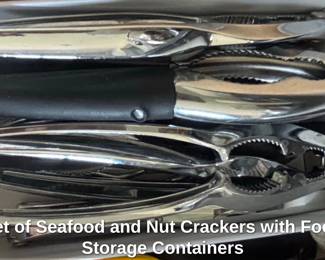 Set of Seafood and Nut Crackers with Food Storage Containers