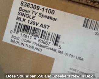 Bose Soundbar and Speakers New in Box