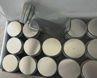 Glass Spice Jars with Metal Lids and Plastic Tray second image