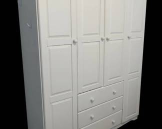 White Door Wardrobe with Drawers