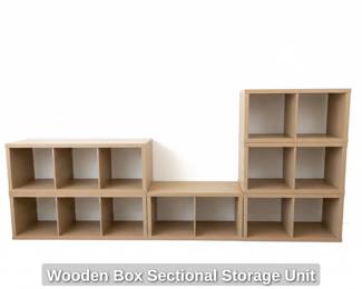 Wooden Box Sectional Storage Unit