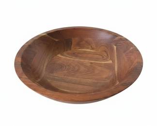 Acacia Wood Salad Bowl with Pedestal Base