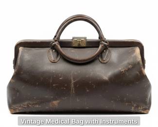 Vintage Medical Bag with Instruments