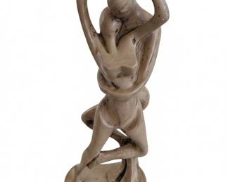 Abstract Kissing Couple Sculpture