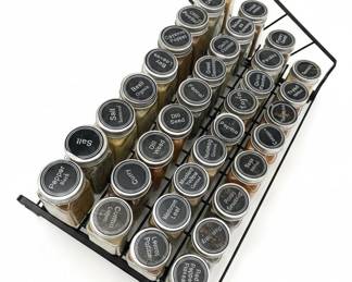 Spice Rack with Assorted Spices