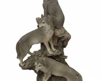 Howling Wolf Pack Sculpture by The Bradford Exchange